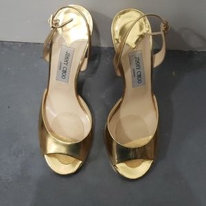 Jimmy Choo open toe slingback heel